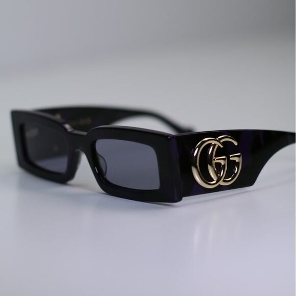 NEW Gucci Sunglasses GG1425S 003 Purple And Green Havana/Grey Lavender - Picture 10 of 14